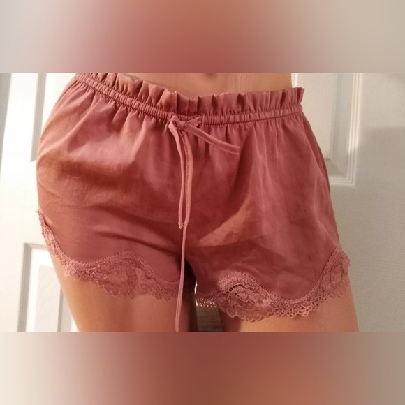 Victoria's Secret Other - Victoria’s Secret Shorts With Elastic Waistband And Lace Embellishments Size XS